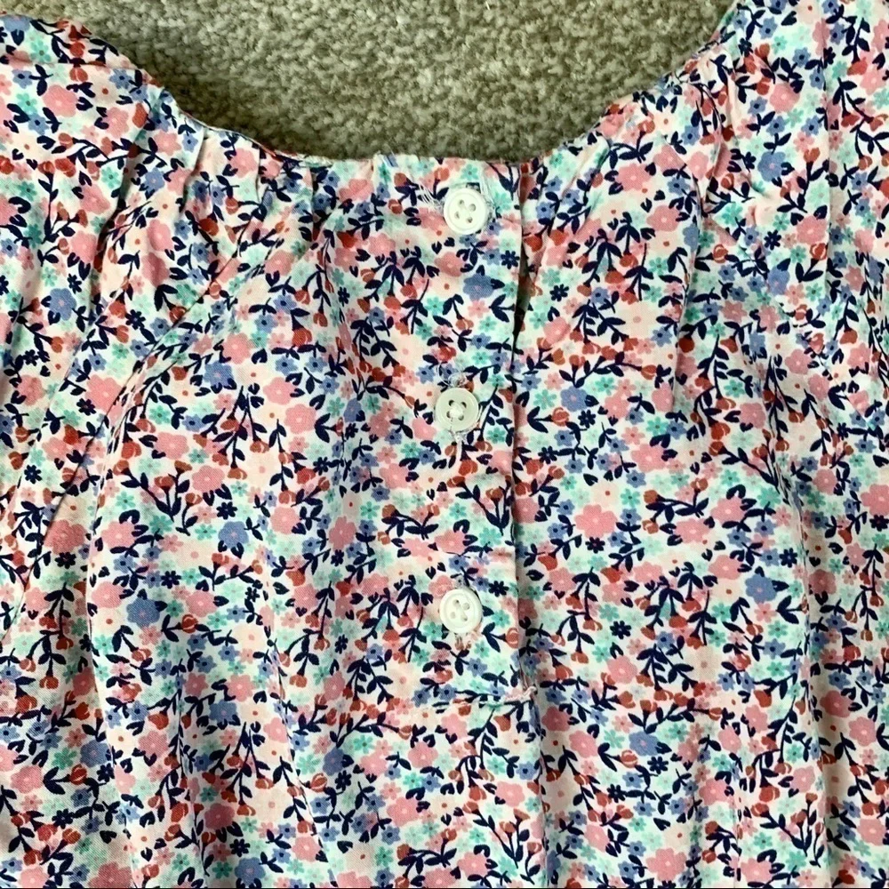Carter’s Pink Floral Cotton A-line Dress 4-5